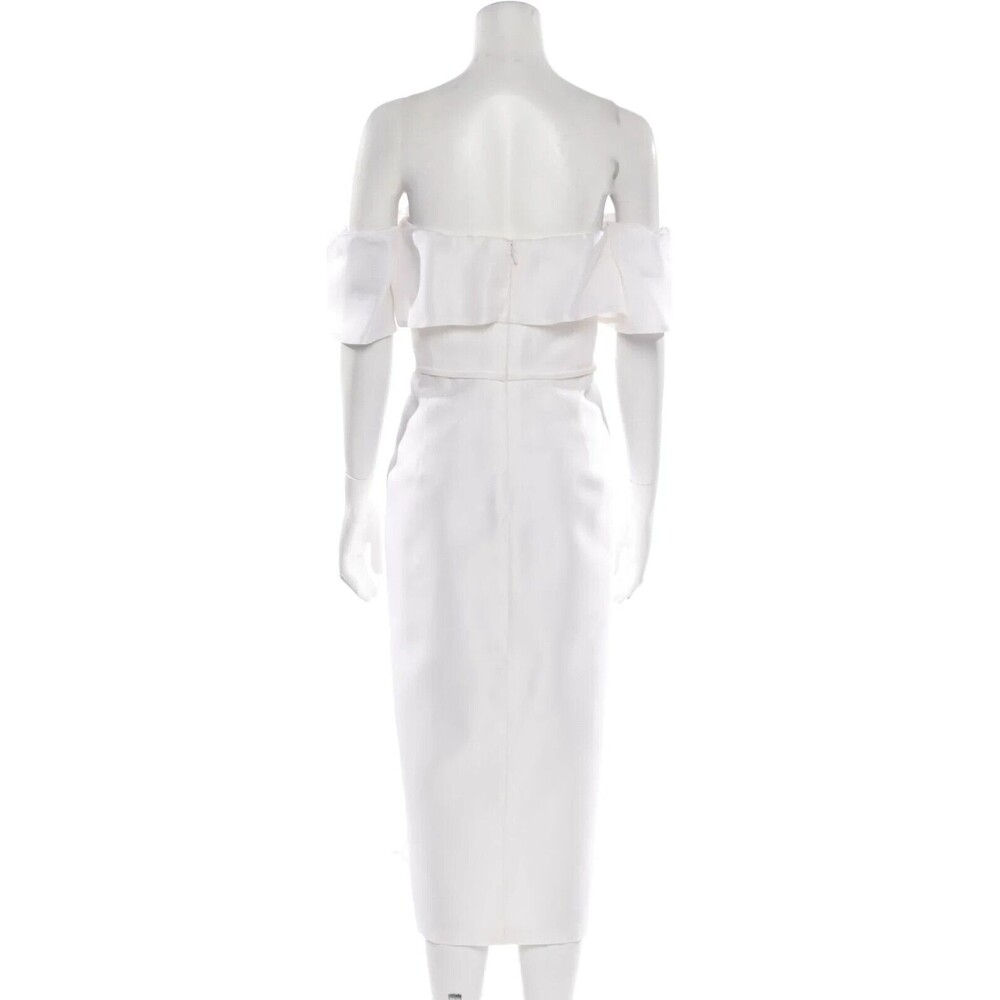 NWT. $2590 Carolina Herrera Bow Front Off Shoulder Wedding Bridal Dress 12 white - Picture 12 of 15